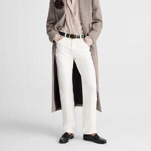 Madewell X Alexa Chung Slim Boyfriend Jean Tile White Size 27 NWT